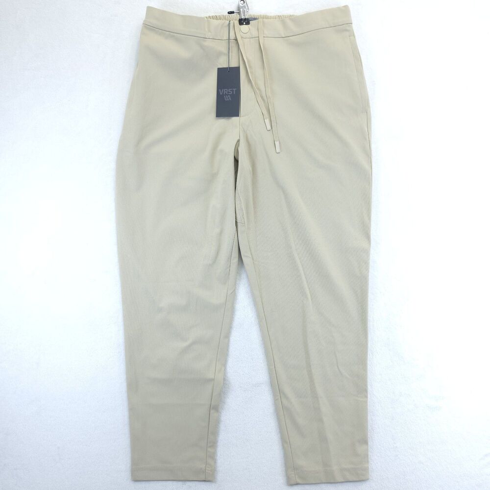 VRST Limitless Slim Tapered Pants Mens XL Khaki Sand NWT